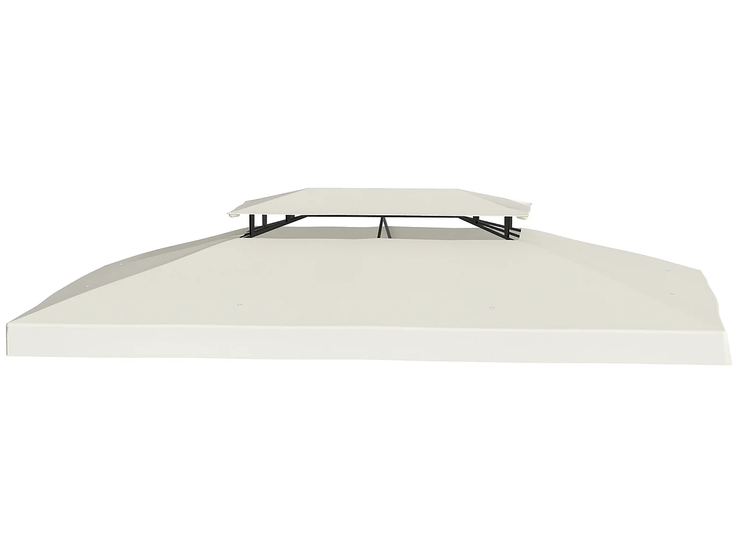 Techo de repuesto crema 393x294x18 cm Outsunny