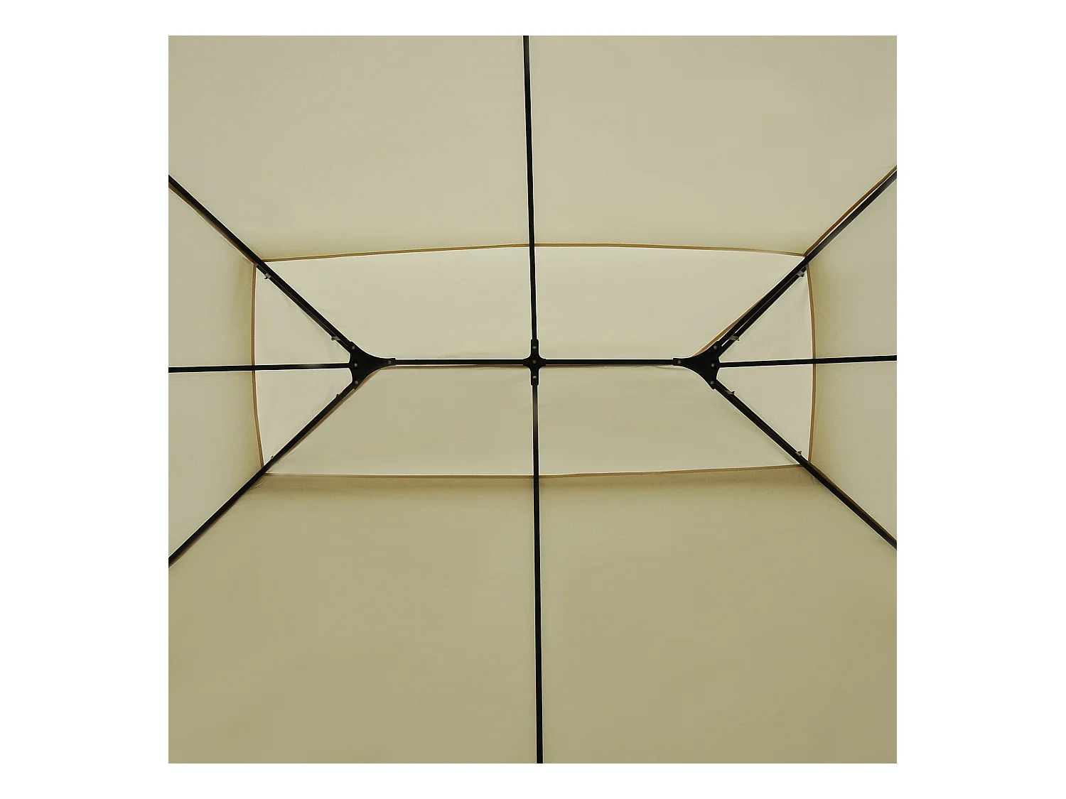 Cenador de jardín crema 400x300x280 cm Outsunny