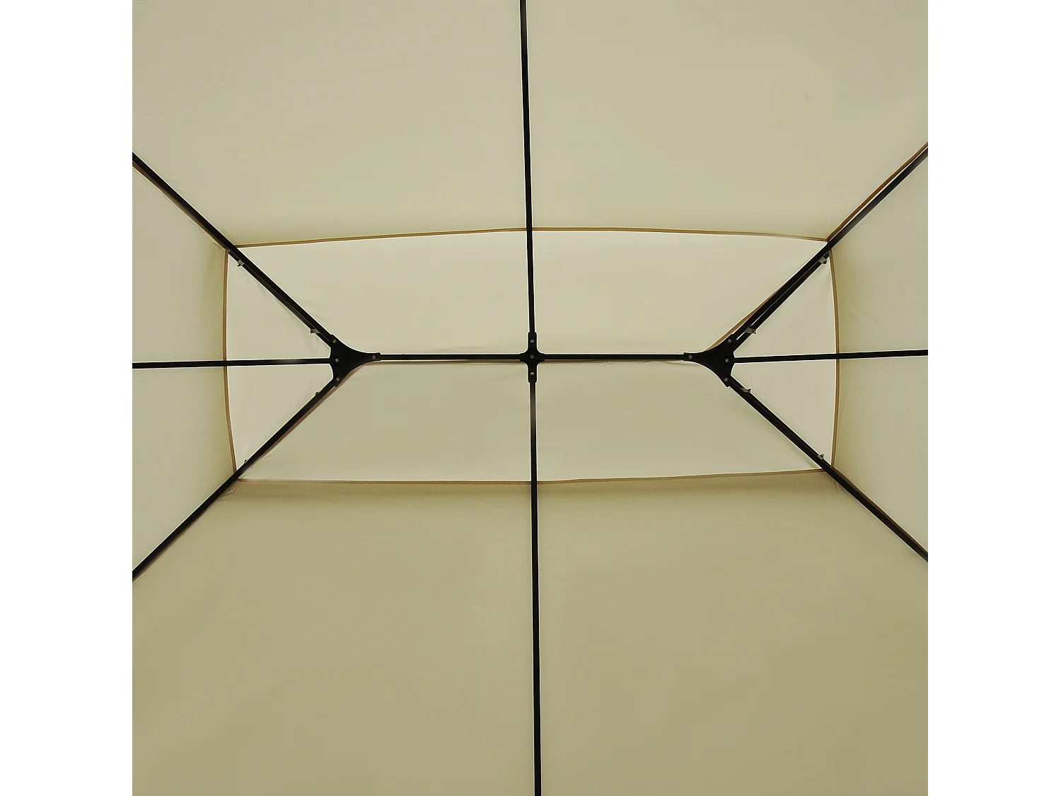 Cenador de jardín crema 400x300x280 cm Outsunny