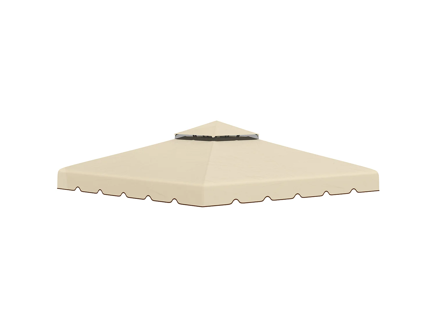 Techo de repuesto beige 296x296x0.1 cm Outsunny