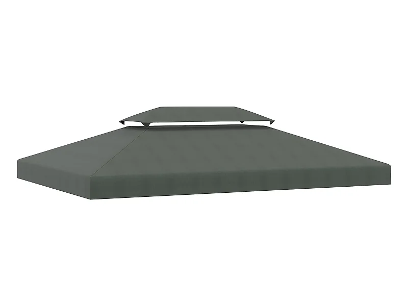 Techo de repuesto gris 400x300 cm Outsunny