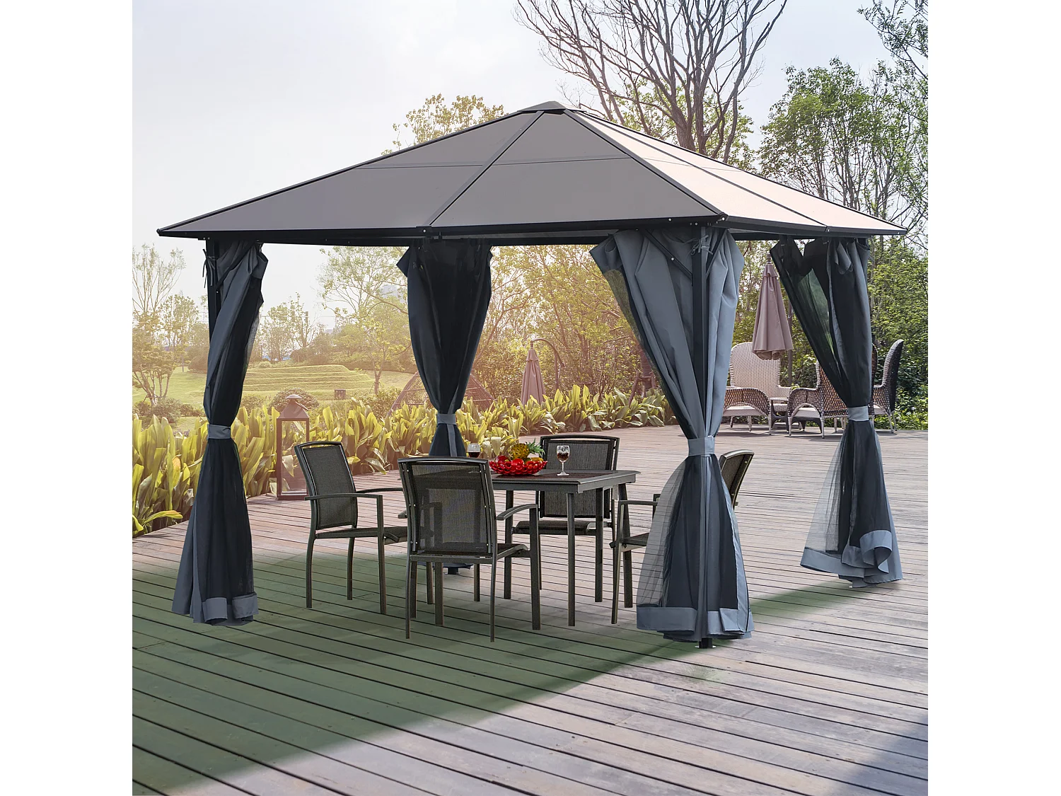 Cenador multicolor 300x300x265 cm Outsunny