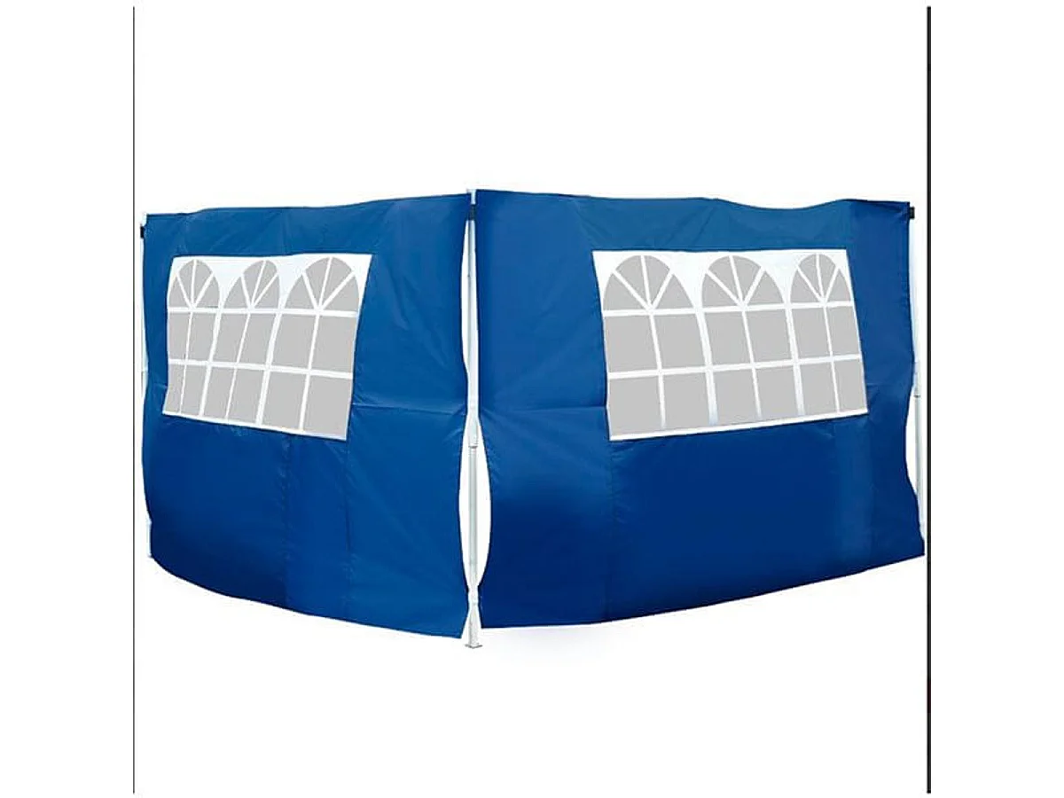 2 paredes parte laterales azul 300x0x200 cm Outsunny
