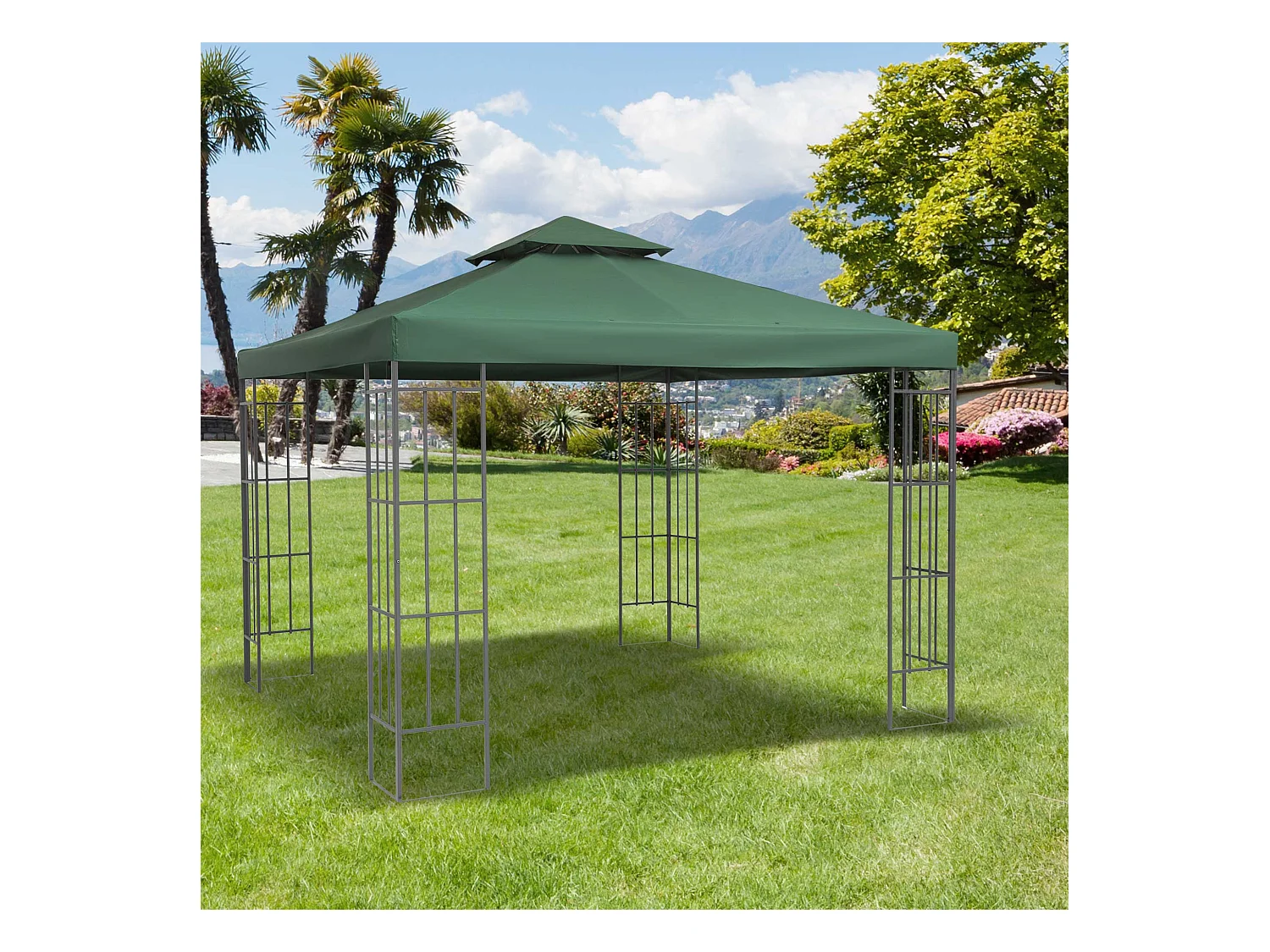 Techo reemplazo para carpa verde 300x300 cm Outsunny