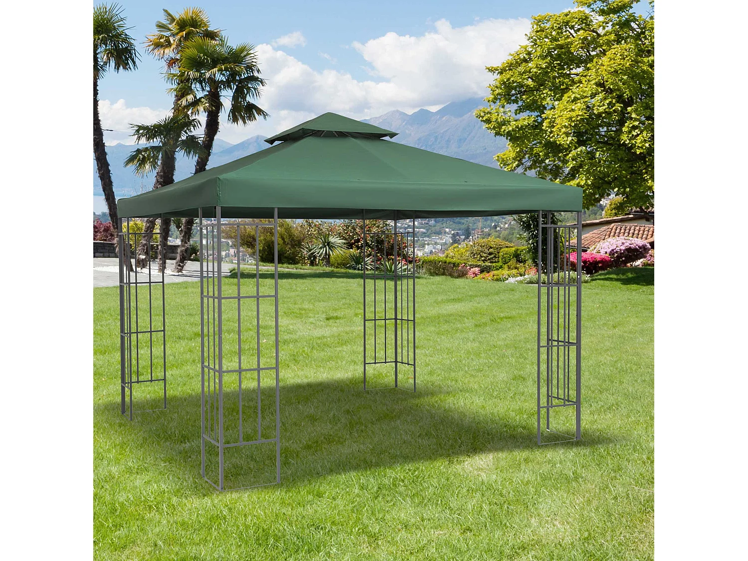 Techo reemplazo para carpa verde 300x300 cm Outsunny