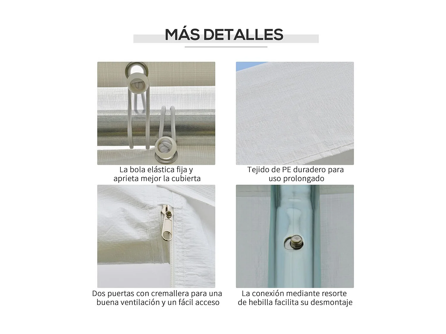 Carpa para fiestas blanco 600x300x280 cm Outsunny