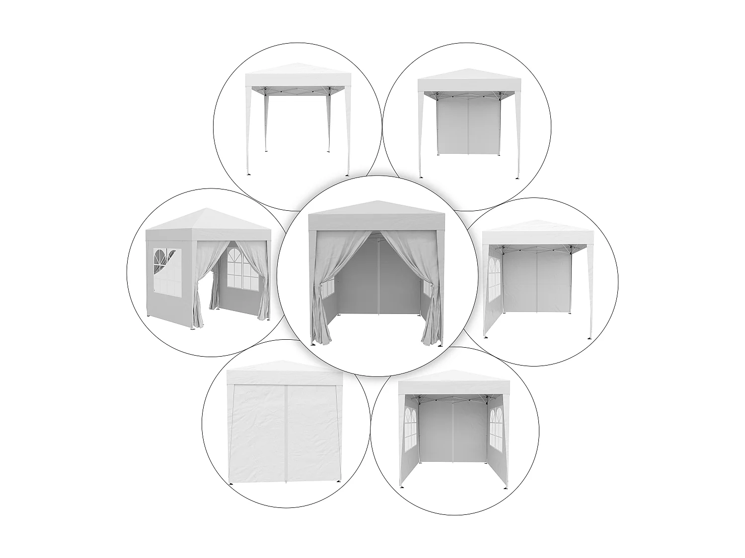 Carpa plegable blanco 200x200x240 cm Outsunny