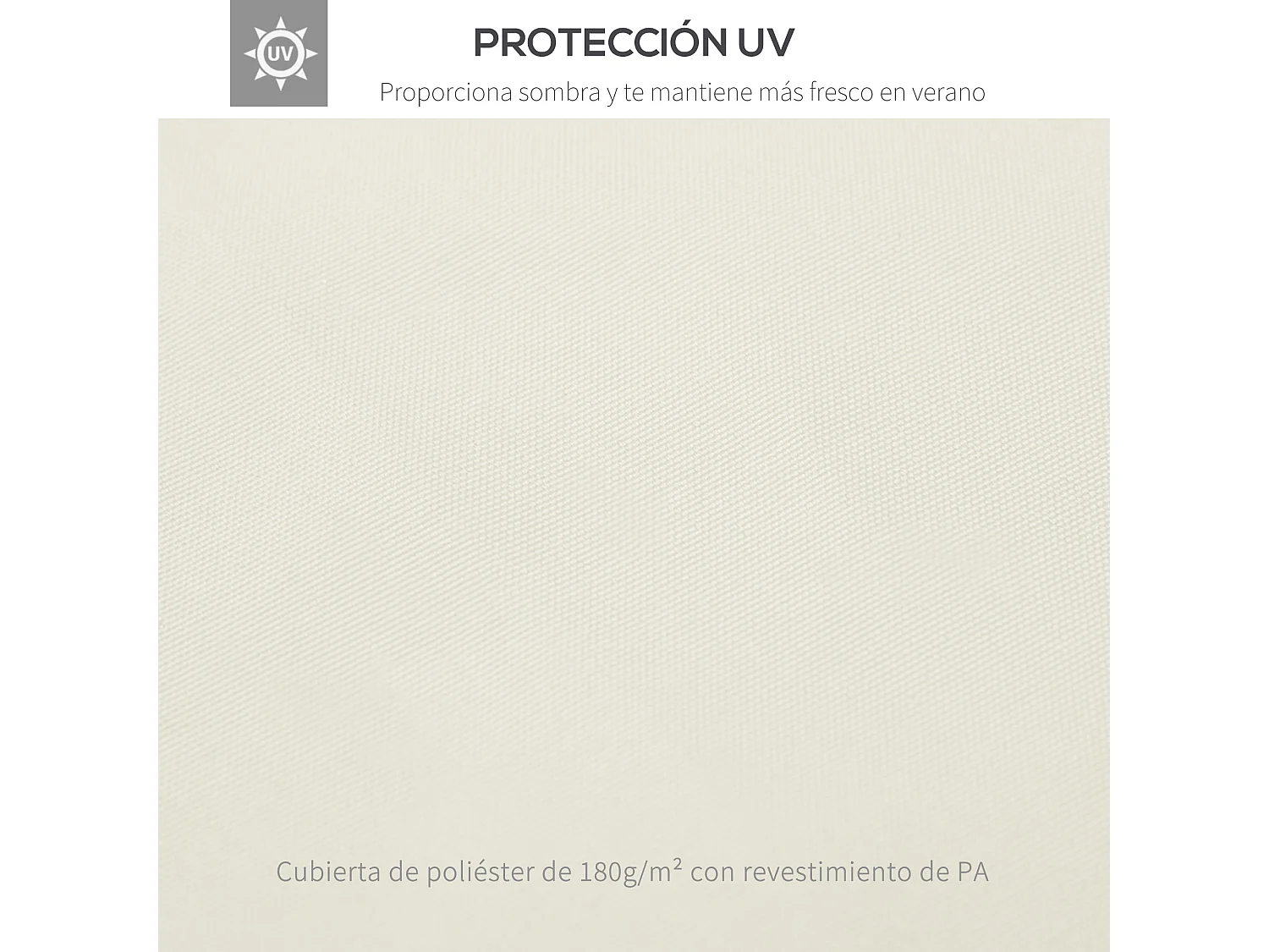 Techo de repuesto beige 398x298x70 cm Outsunny