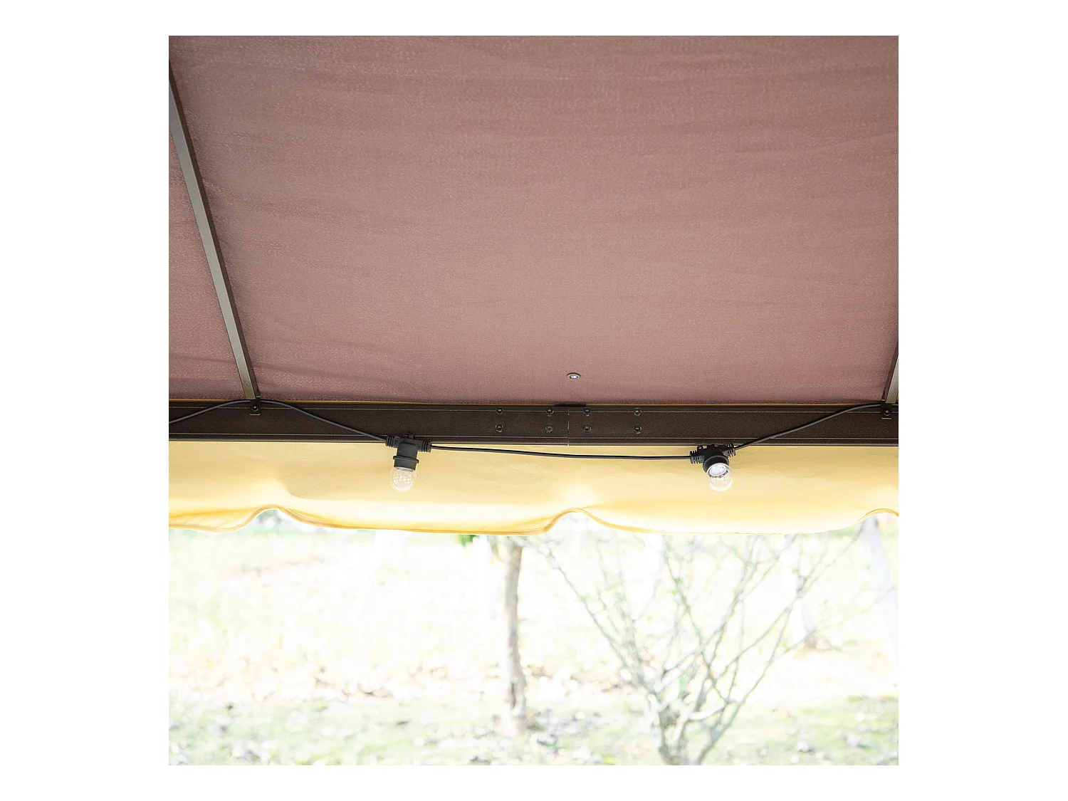 Cenador de jardín café 290x390x280 cm Outsunny