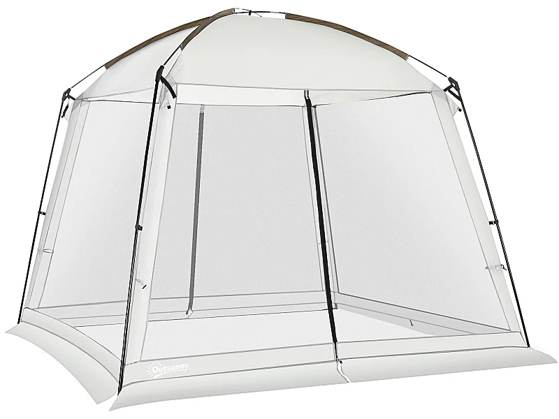 Carpa con mosquiteras blanco 300x300x240 cm Outsunny