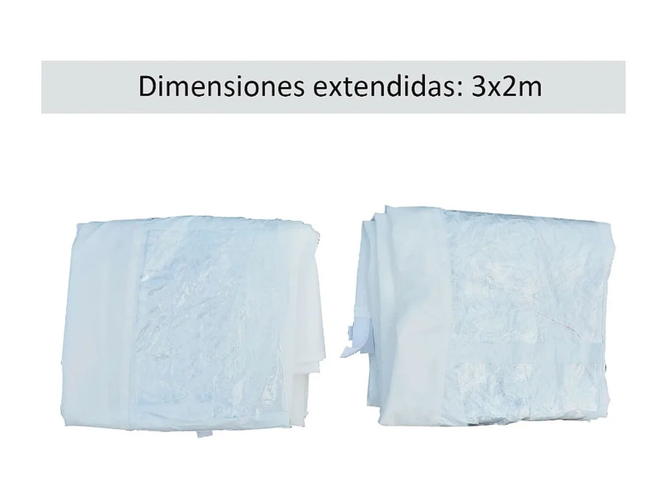 2 paredes parte laterales blanco 295x0.01x200 cm Outsunny
