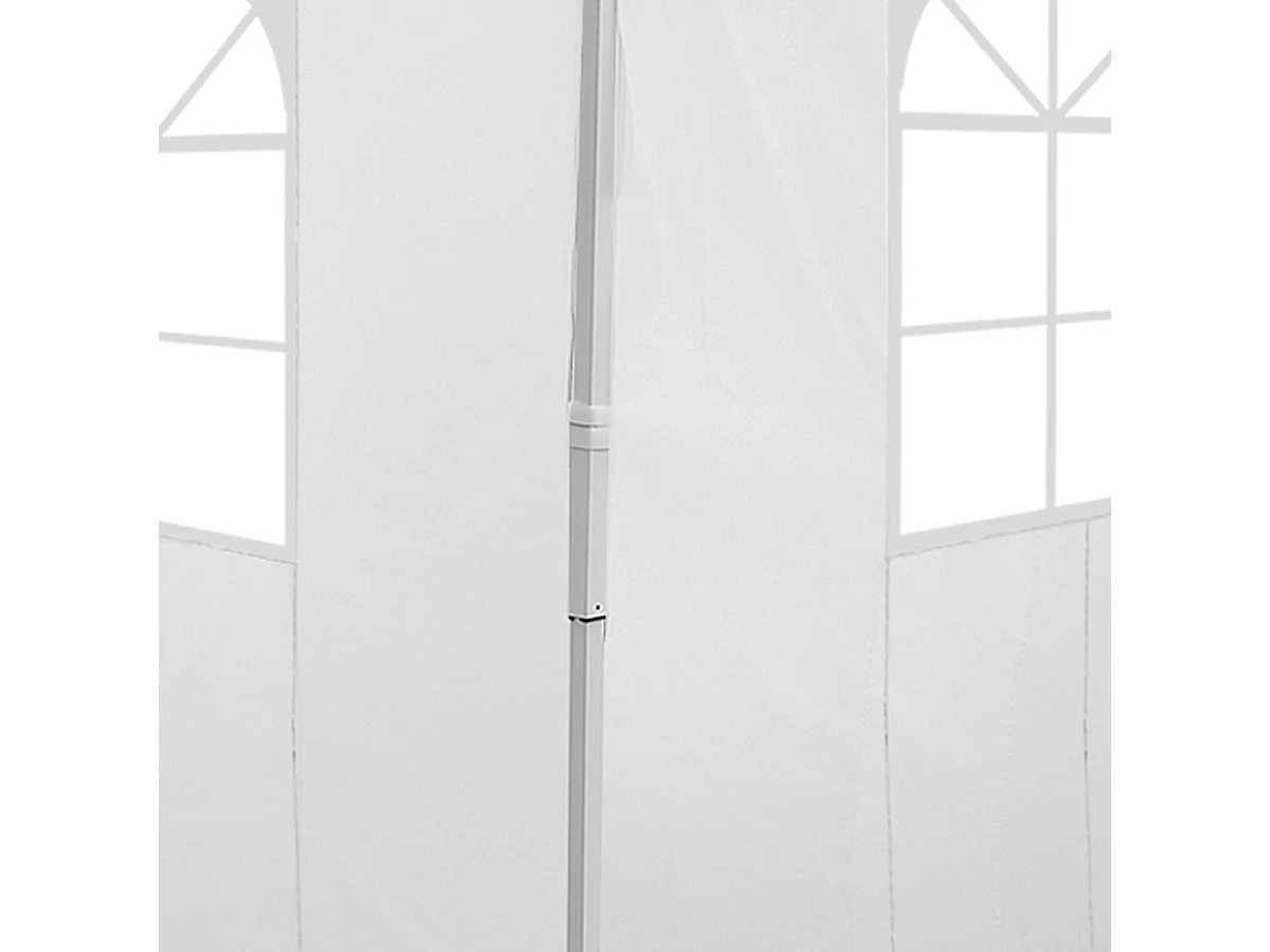 2 paredes parte laterales blanco 295x0.01x200 cm Outsunny