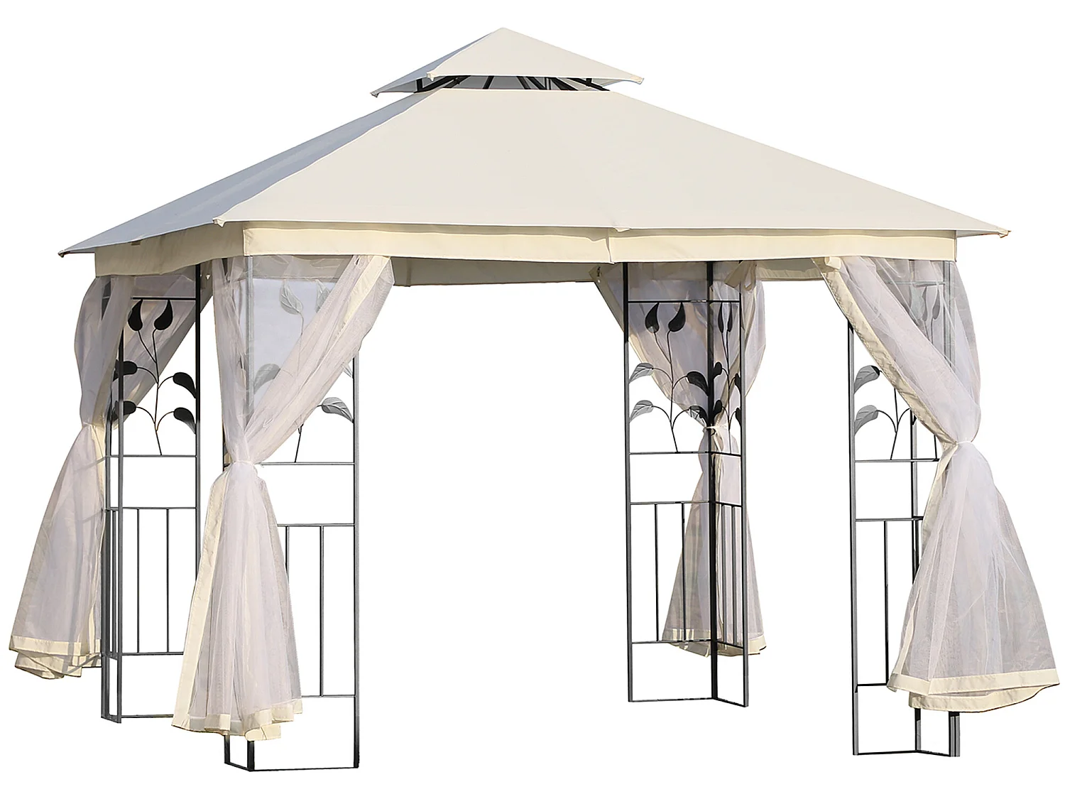 Carpa de jardín blanco 300x300x280 cm Outsunny