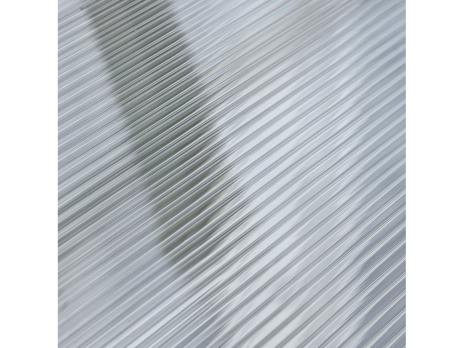 Schutzdach – 110 x 60 x 23 cm – Grau und Transparent – ​​Polycarbonat und Aluminium