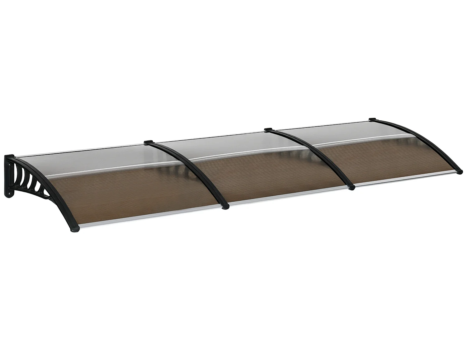 Tejadillo de protección marrón 303x96x27 cm Outsunny