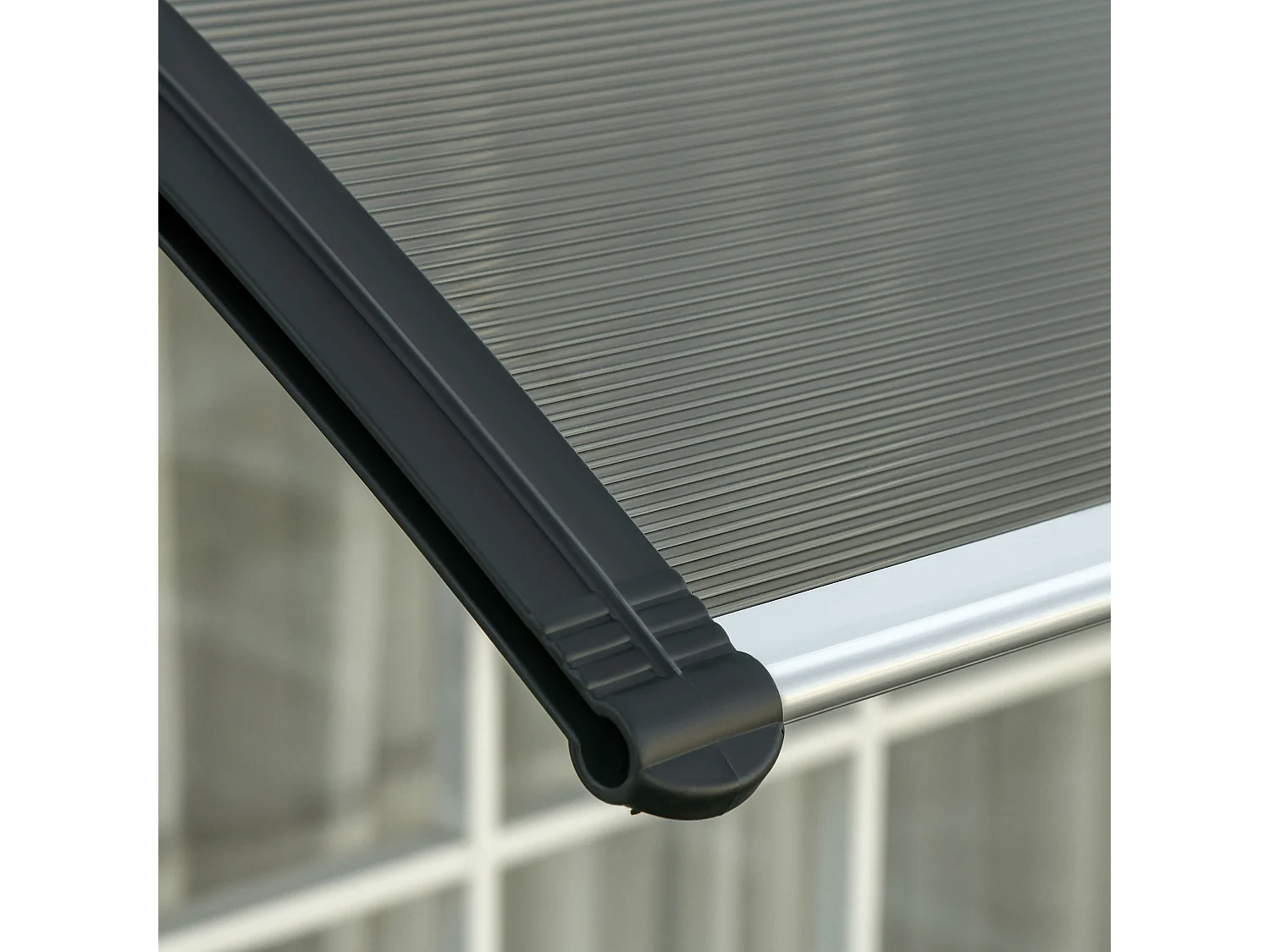 Tejadillo de protección marrón 303x96x27 cm Outsunny