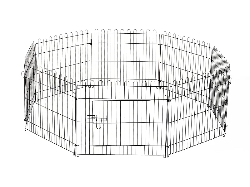 Parque de perros negro ø180x61 cm PawHut