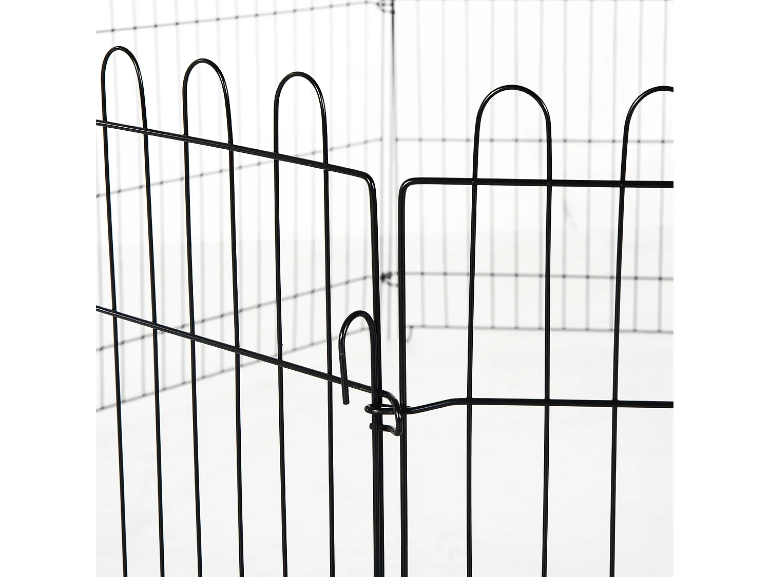 Parque de perros negro ø180x61 cm PawHut