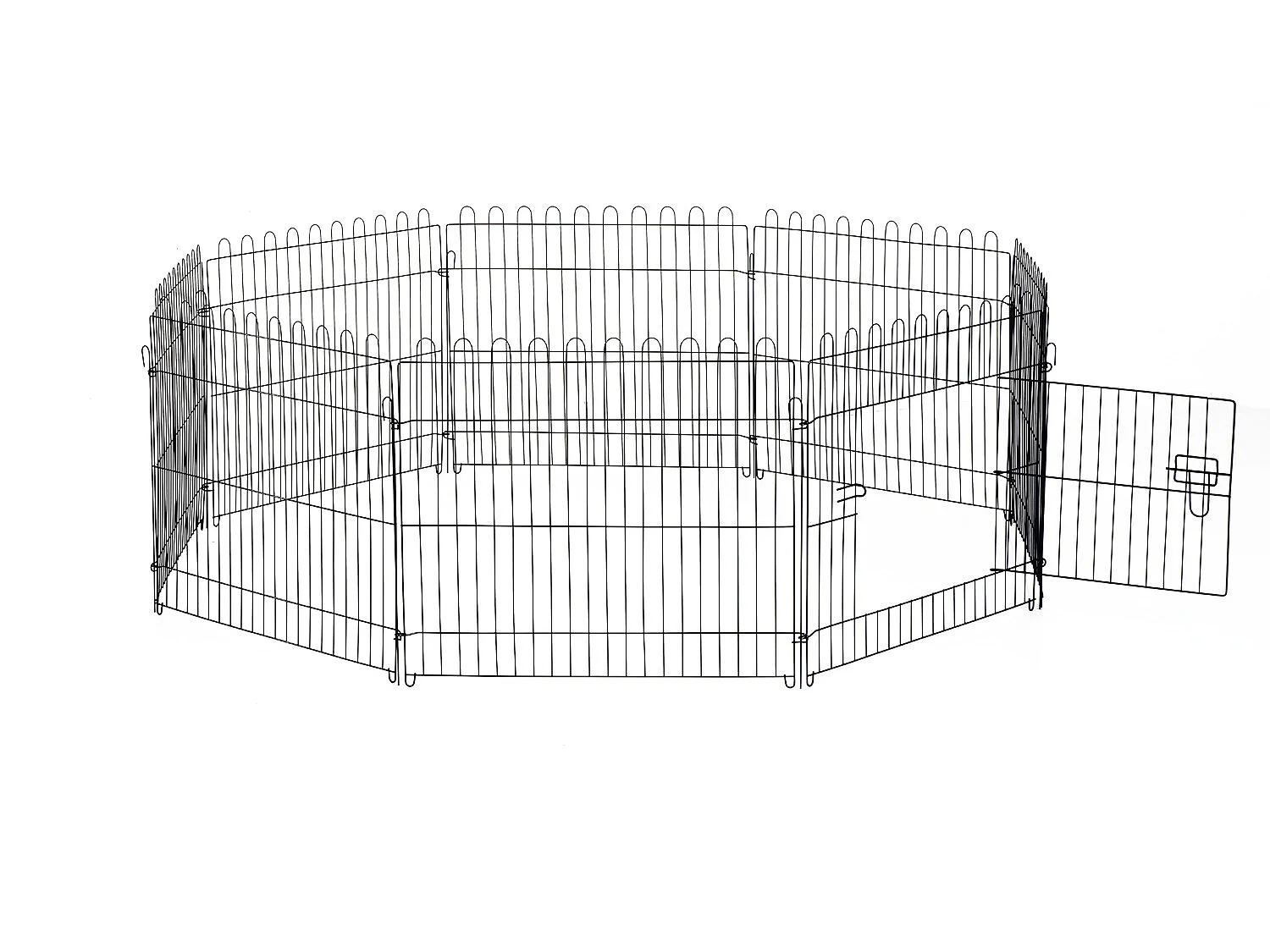 Parque de perros negro ø180x61 cm PawHut