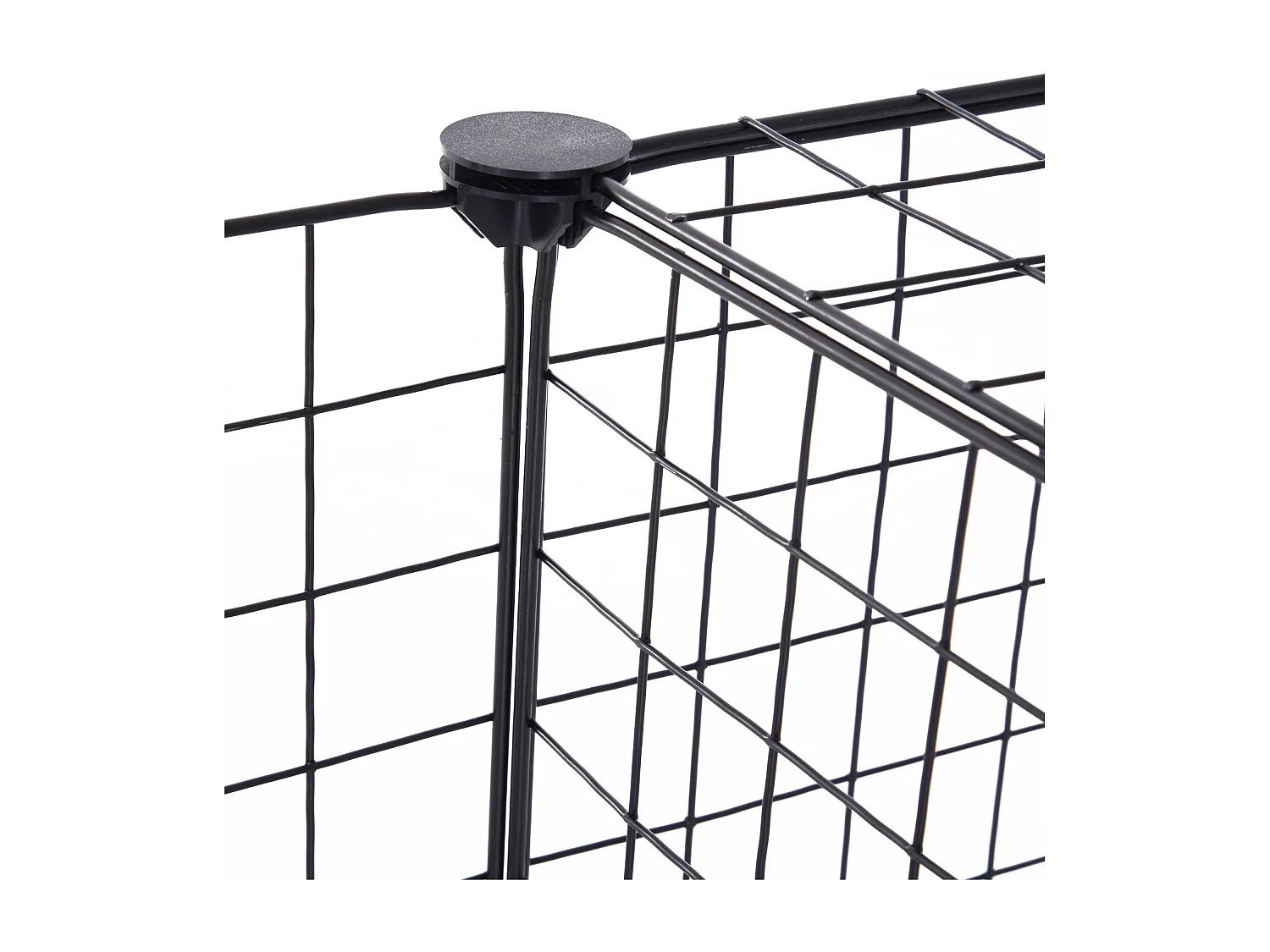 Valla metálica para mascotas negro 106x73x36 cm PawHut