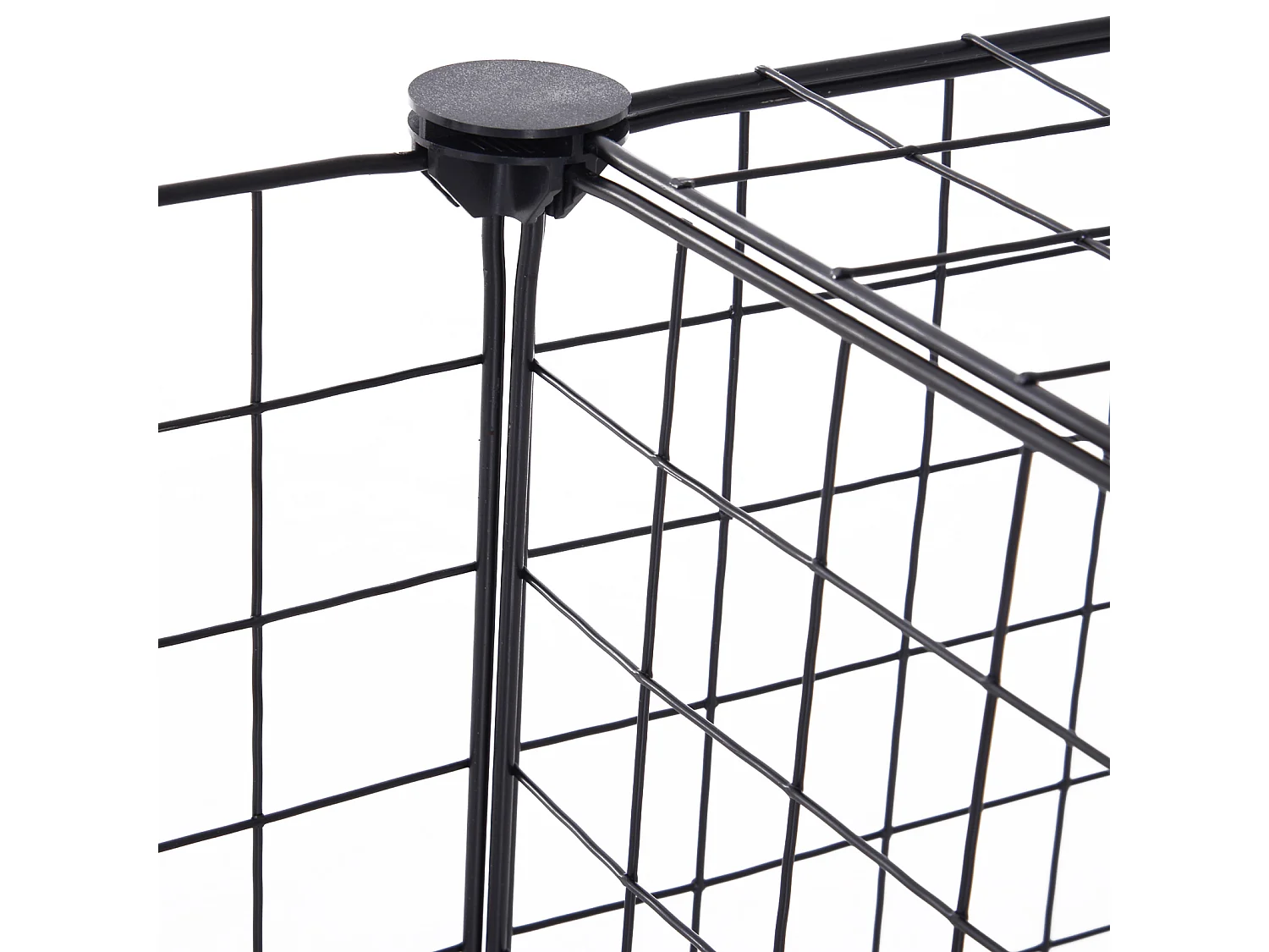 Valla metálica para mascotas negro 106x73x36 cm PawHut