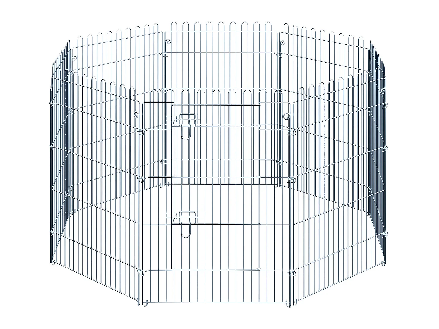 Parque de perros plata 63x91 cm PawHut
