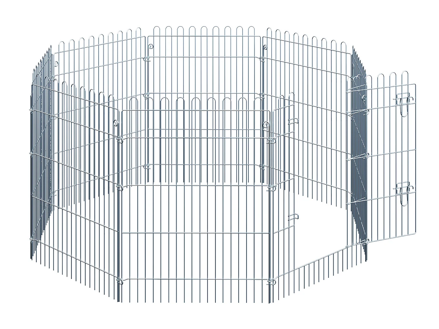 Parque de perros plata 63x91 cm PawHut