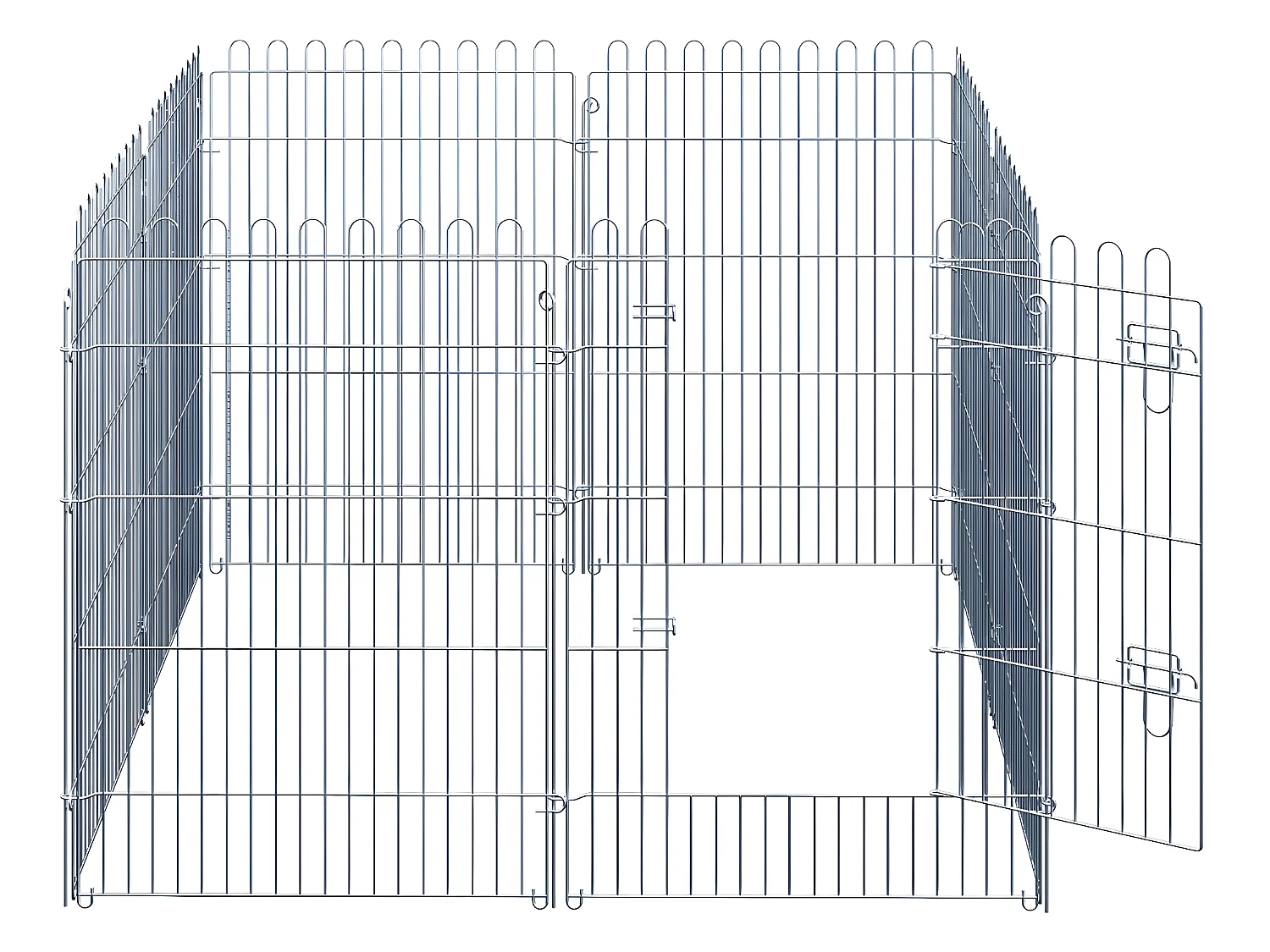 Parque de perros plata 63x91 cm PawHut
