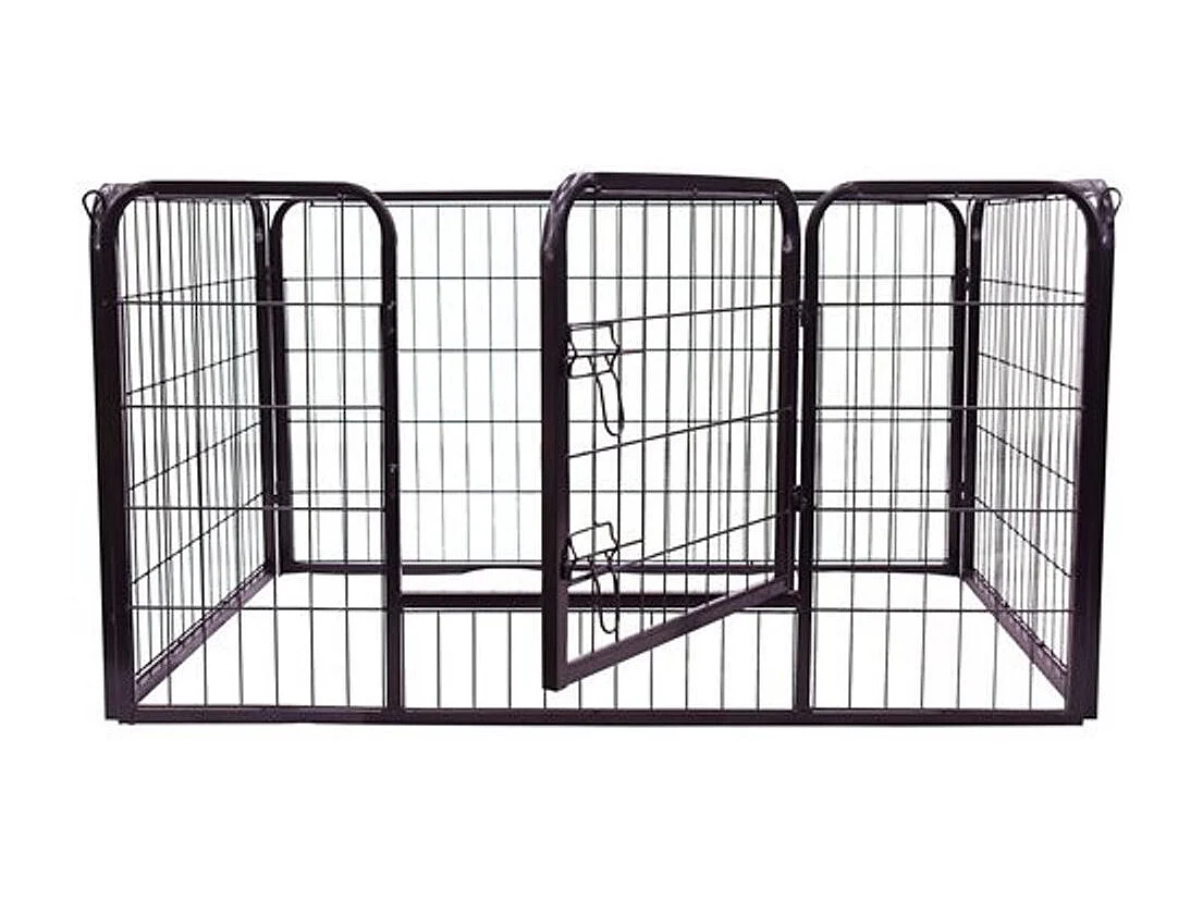 Jaula de mascotas negro 125x80x70 cm PawHut