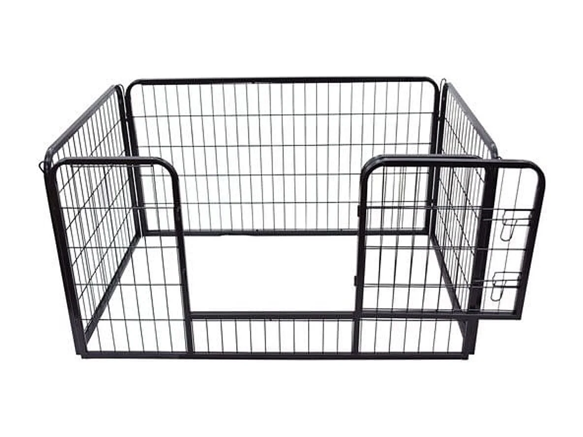 Jaula de mascotas negro 125x80x70 cm PawHut