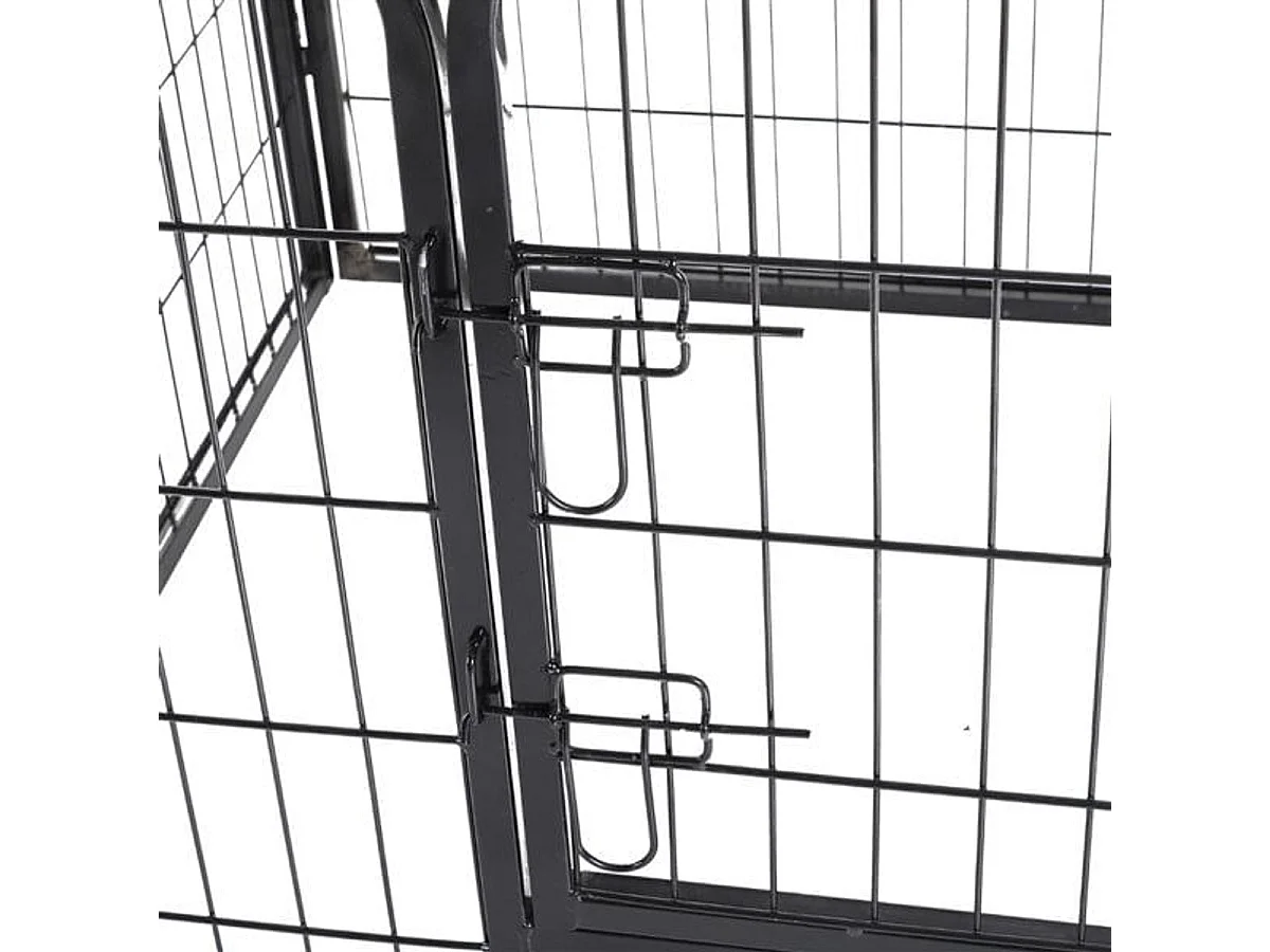 Jaula de mascotas negro 125x80x70 cm PawHut
