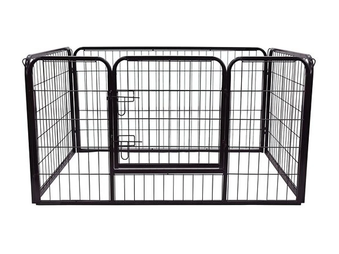 Jaula de mascotas negro 125x80x70 cm PawHut