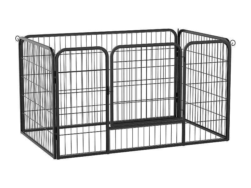 Jaula de mascotas negro 125x80x70 cm PawHut