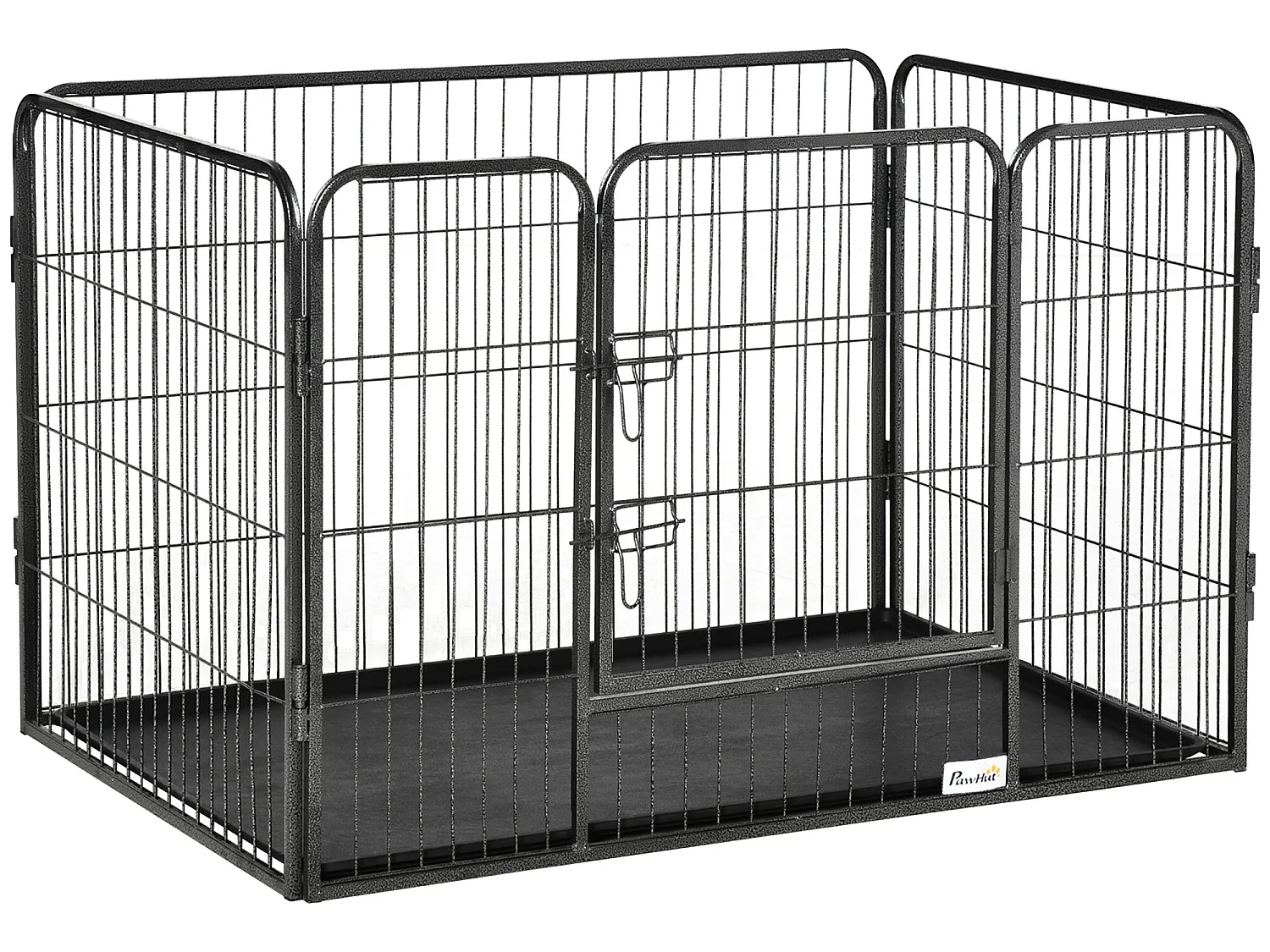 Parque para mascotas gris 109x74x71 cm PawHut