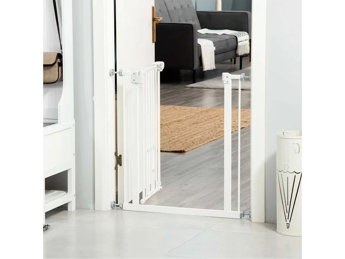 Barrera de seguridad de perros blanco 68x4x76.2 cm PawHut