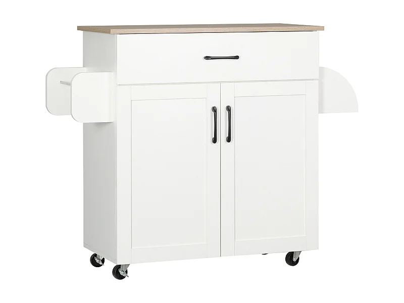 Carro de cocina blanco 105x36x85 cm HOMCOM
