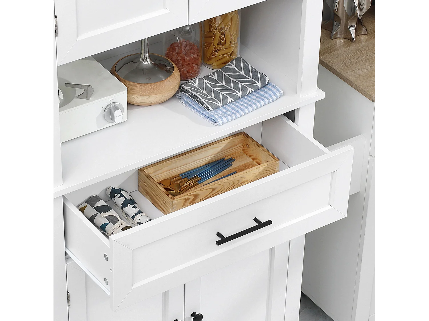 Alacena de cocina blanco 74x39.5x183 cm HOMCOM