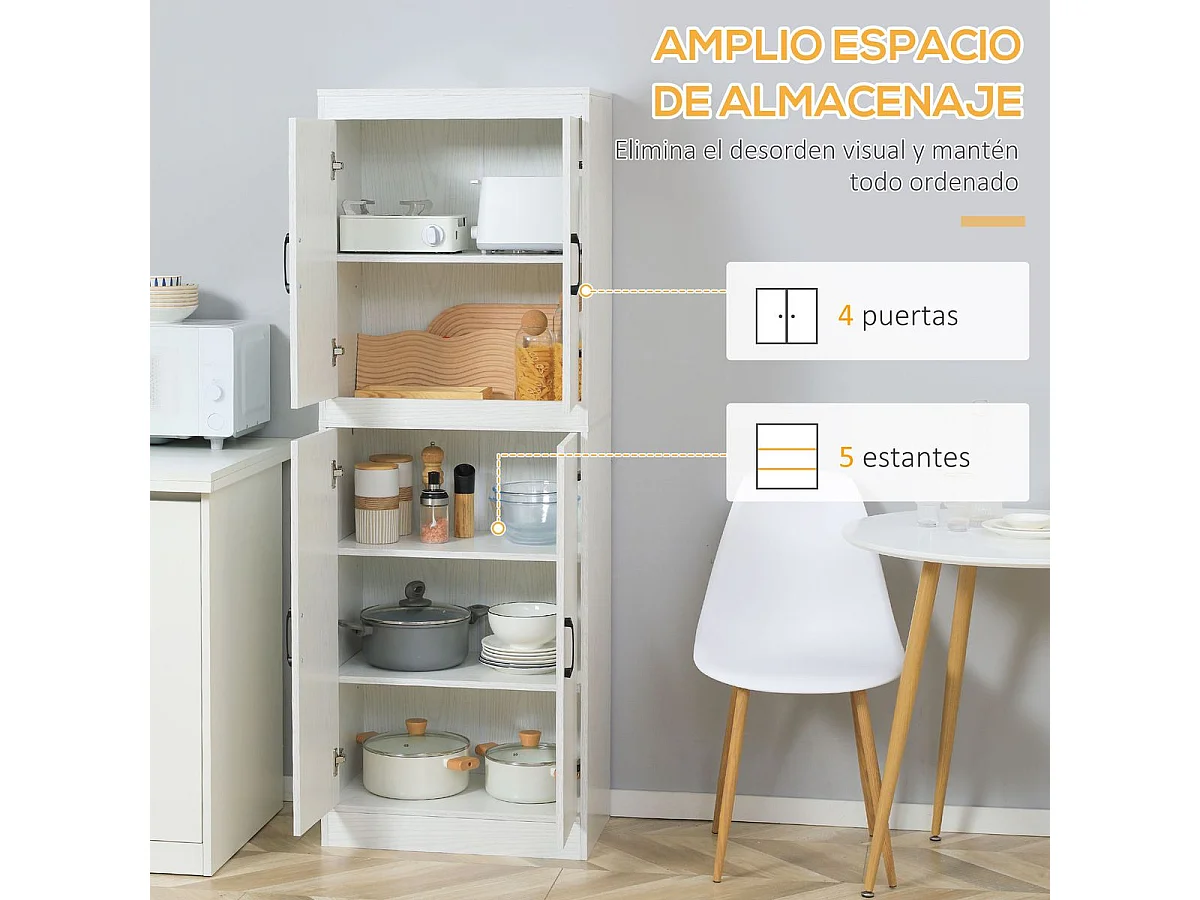 Alacena de cocina blanco 60x36x168 cm HOMCOM