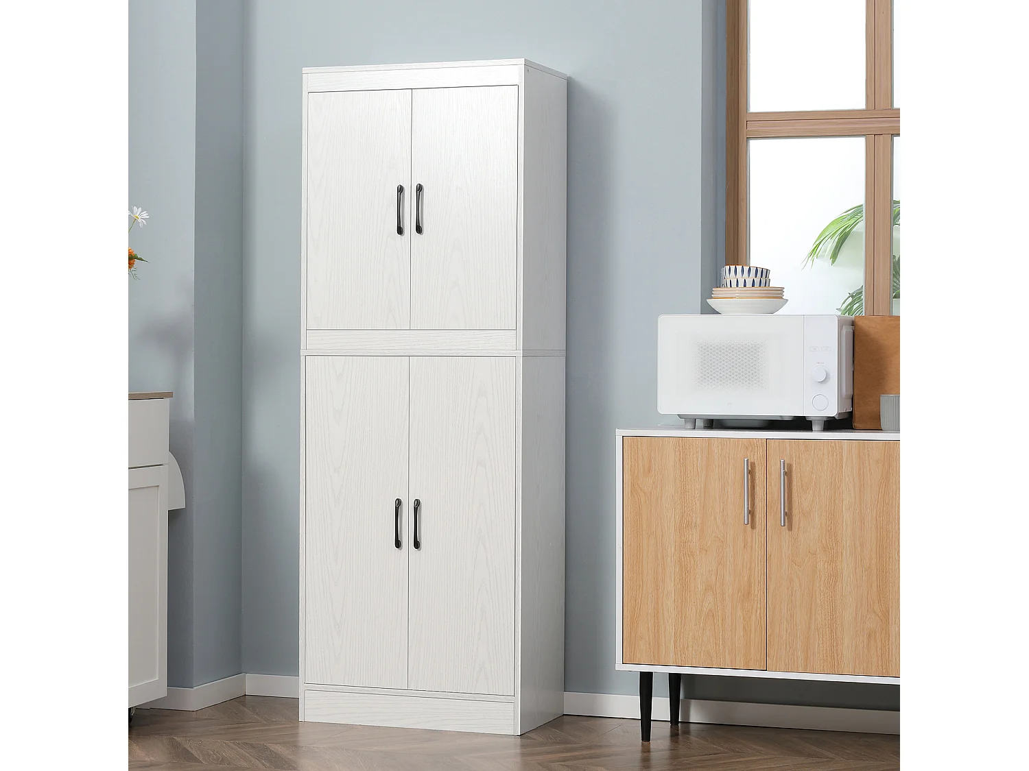 Alacena de cocina blanco 60x36x168 cm HOMCOM