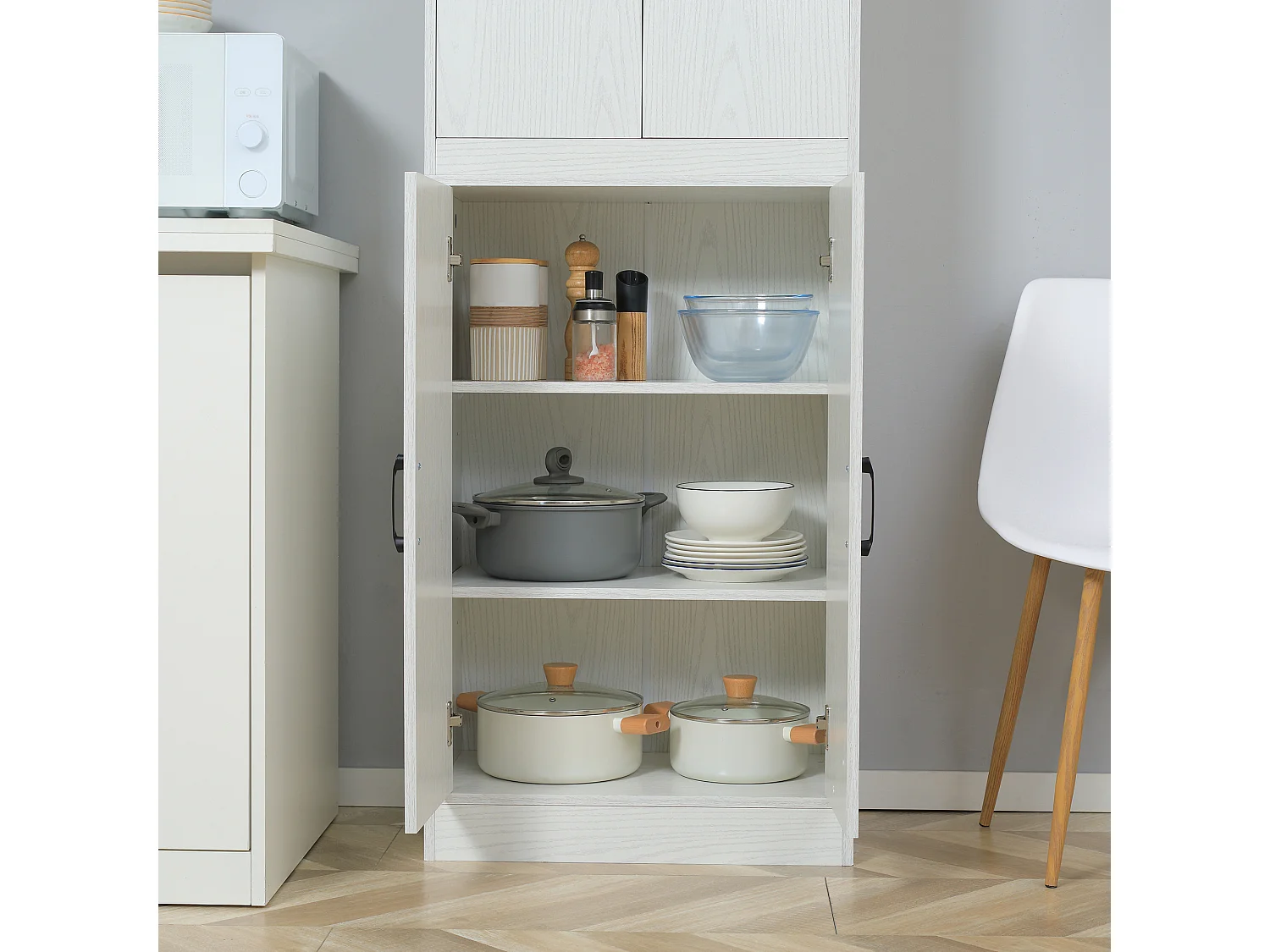 Alacena de cocina blanco 60x36x168 cm HOMCOM