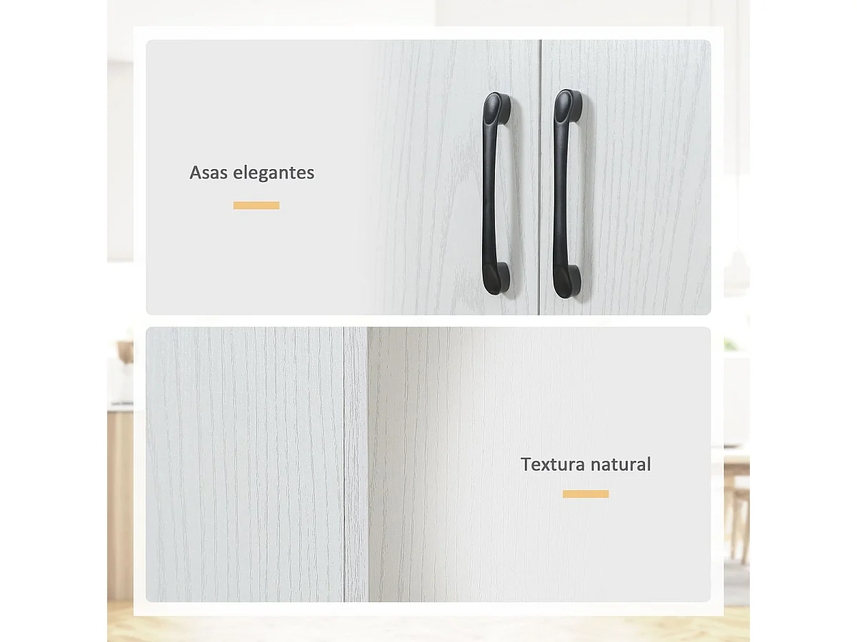 Alacena de cocina blanco 60x36x168 cm HOMCOM