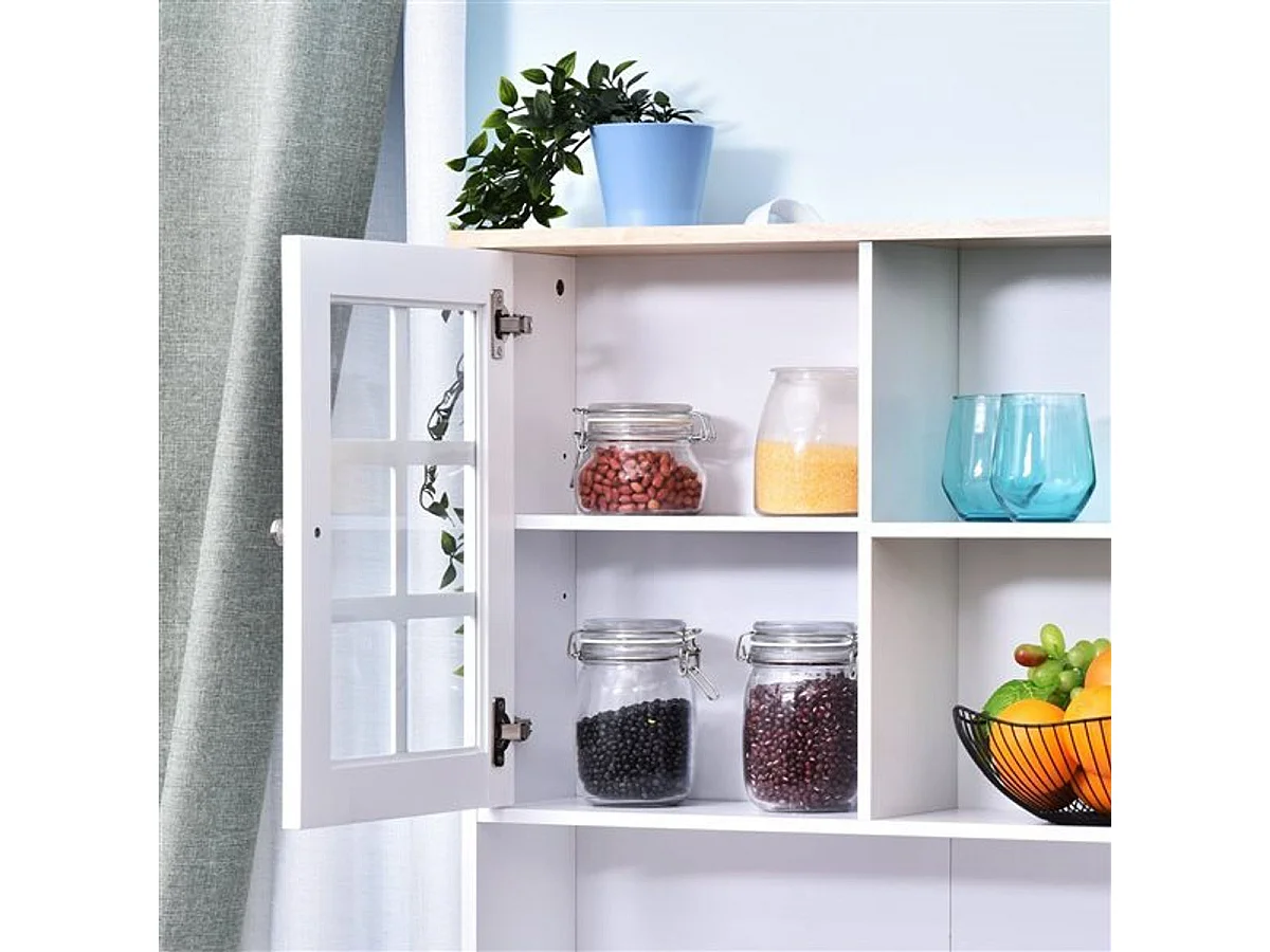 Armario de cocina blanco 80x37x183cm HOMCOM