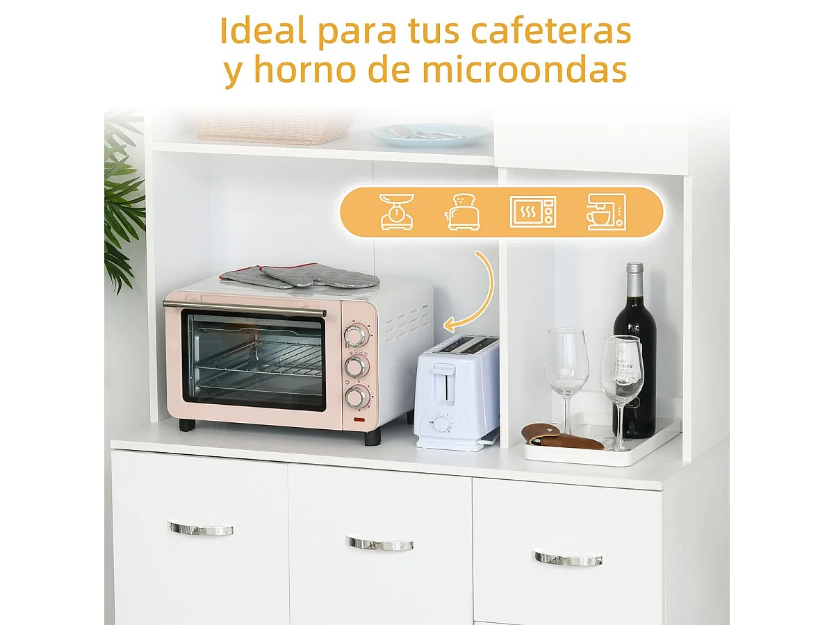 Alacena de cocina blanco 100x39.5x183.5 cm HOMCOM
