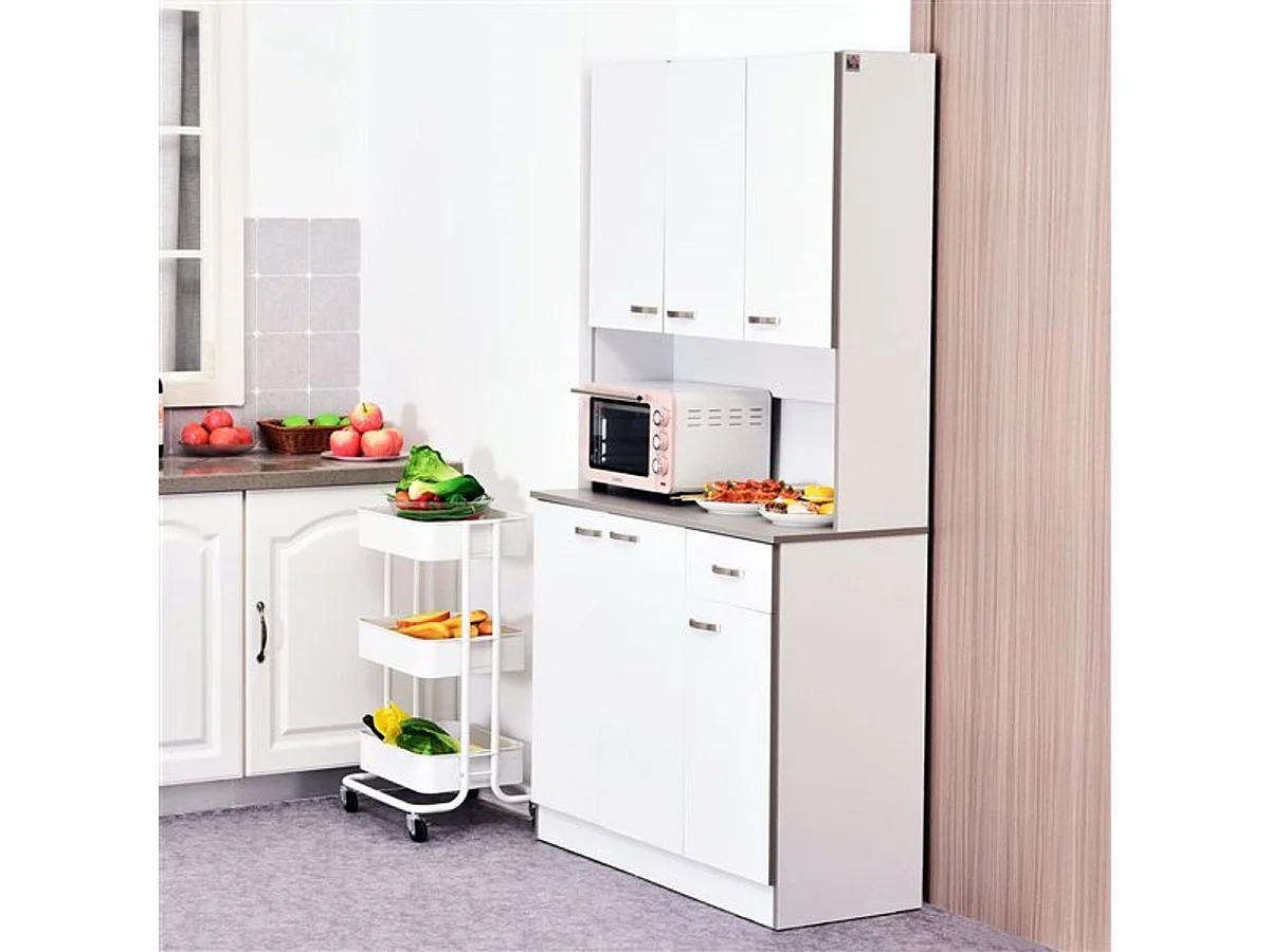 Armario para cocina blanco 101x39x180 cm HOMCOM