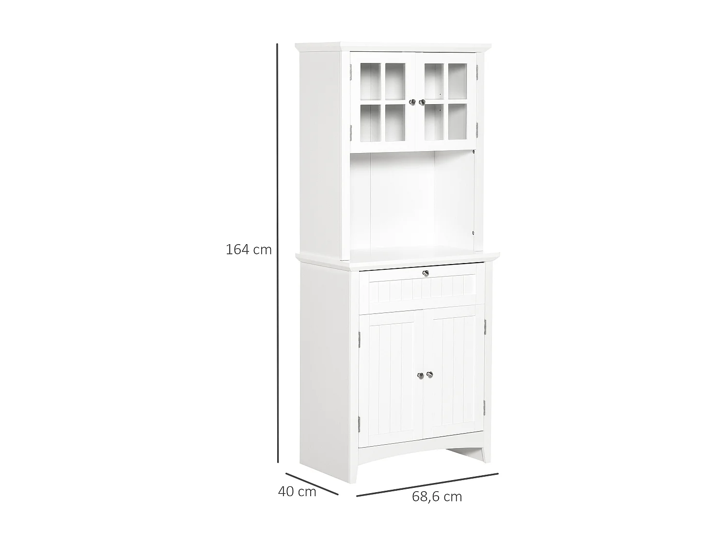 Alacena de cocina blanco 68.6x40x164 cm HOMCOM
