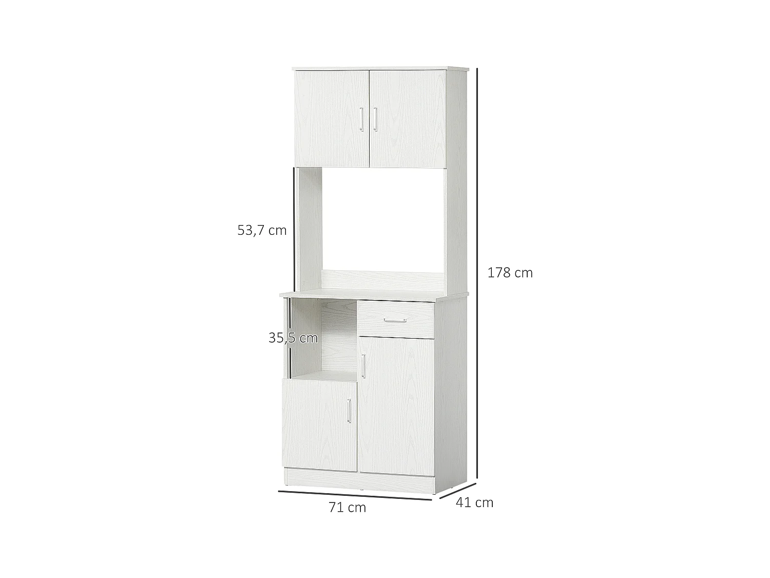 Mueble auxiliar de cocina blanco 71x41x178 cm HOMCOM