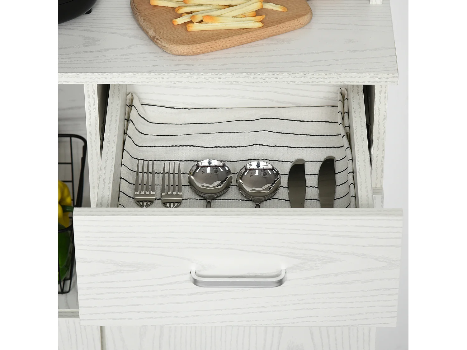 Mueble auxiliar de cocina blanco 71x41x178 cm HOMCOM