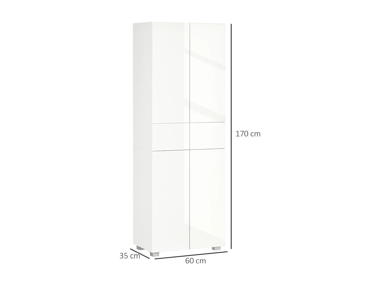 Alacena de cocina blanco 60x35x170 cm HOMCOM