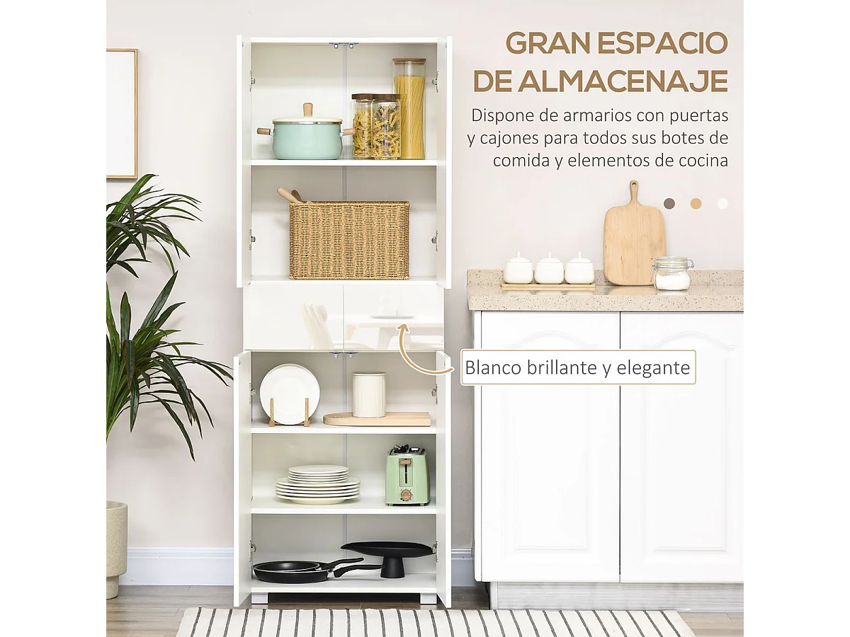 Alacena de cocina blanco 60x35x170 cm HOMCOM