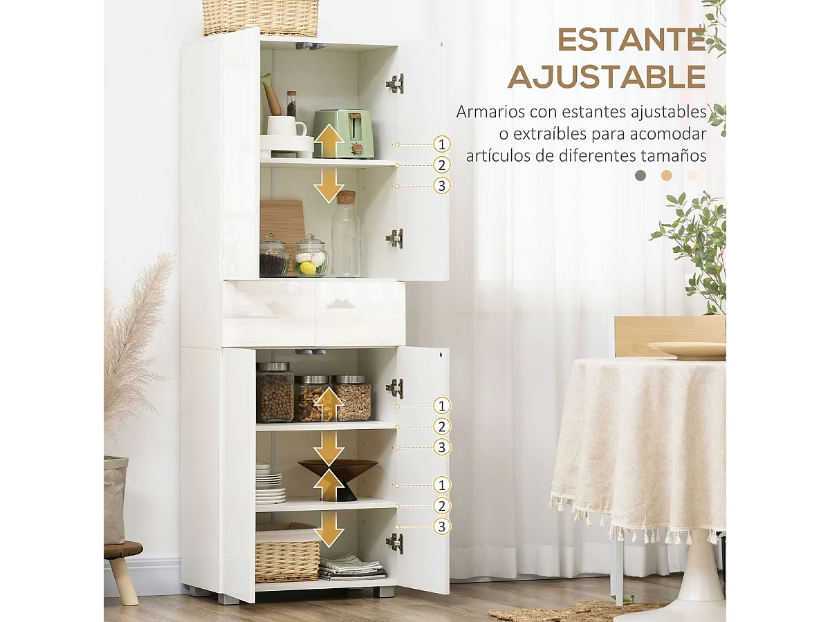Alacena de cocina blanco 60x35x170 cm HOMCOM